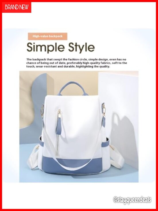 Women\'s Convertible Anti-Theft Backpack Satchel with Oxford Cloth main image 4